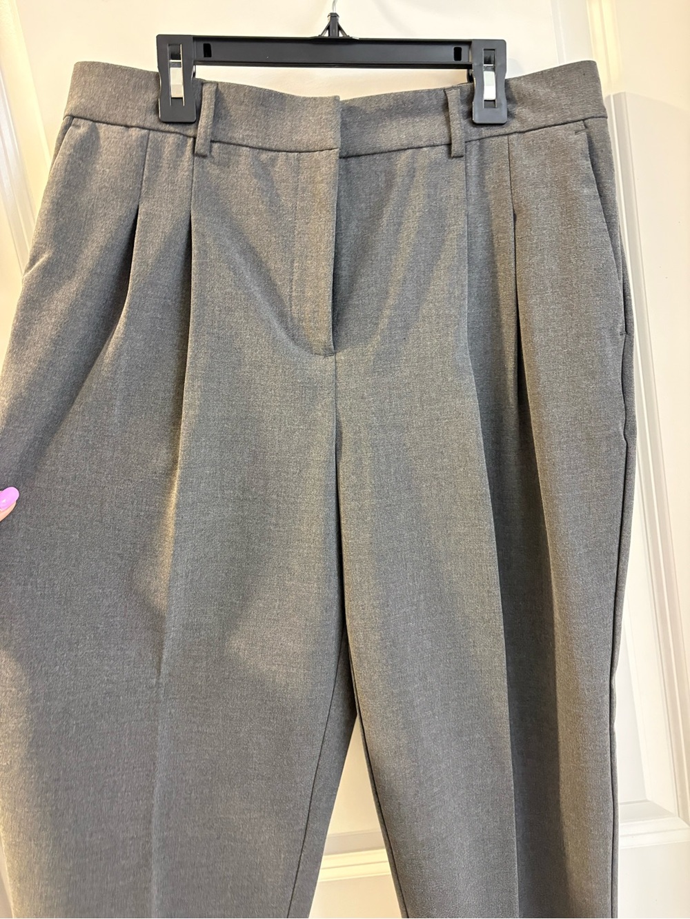 Rachel Zoe Gray Pleated Dress Trousers